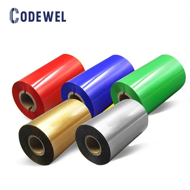 Washable Resin Ribbon Custom Width Diverse Color Thermal Transfer Ink Ribbon 200m Roll For Gift Ribbon manufacturers